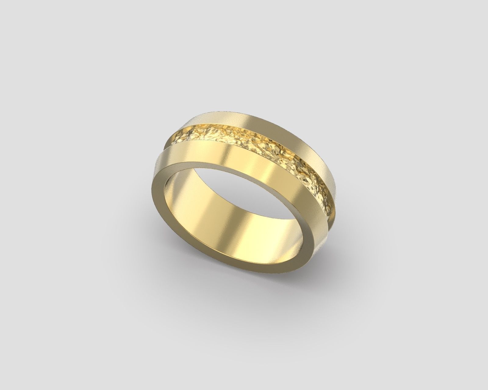 R 034 Textured wedding bands 3D print model_11