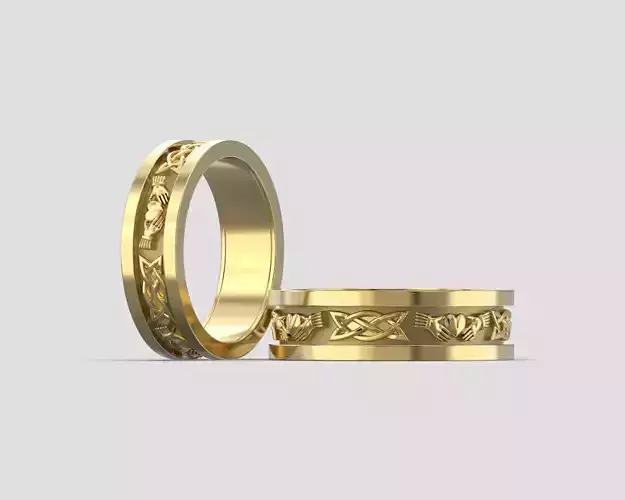 R 095 claddagh wedding band