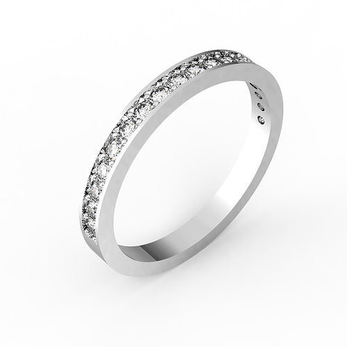 Eternity Band Half Diamonds USA 5size 3D print model