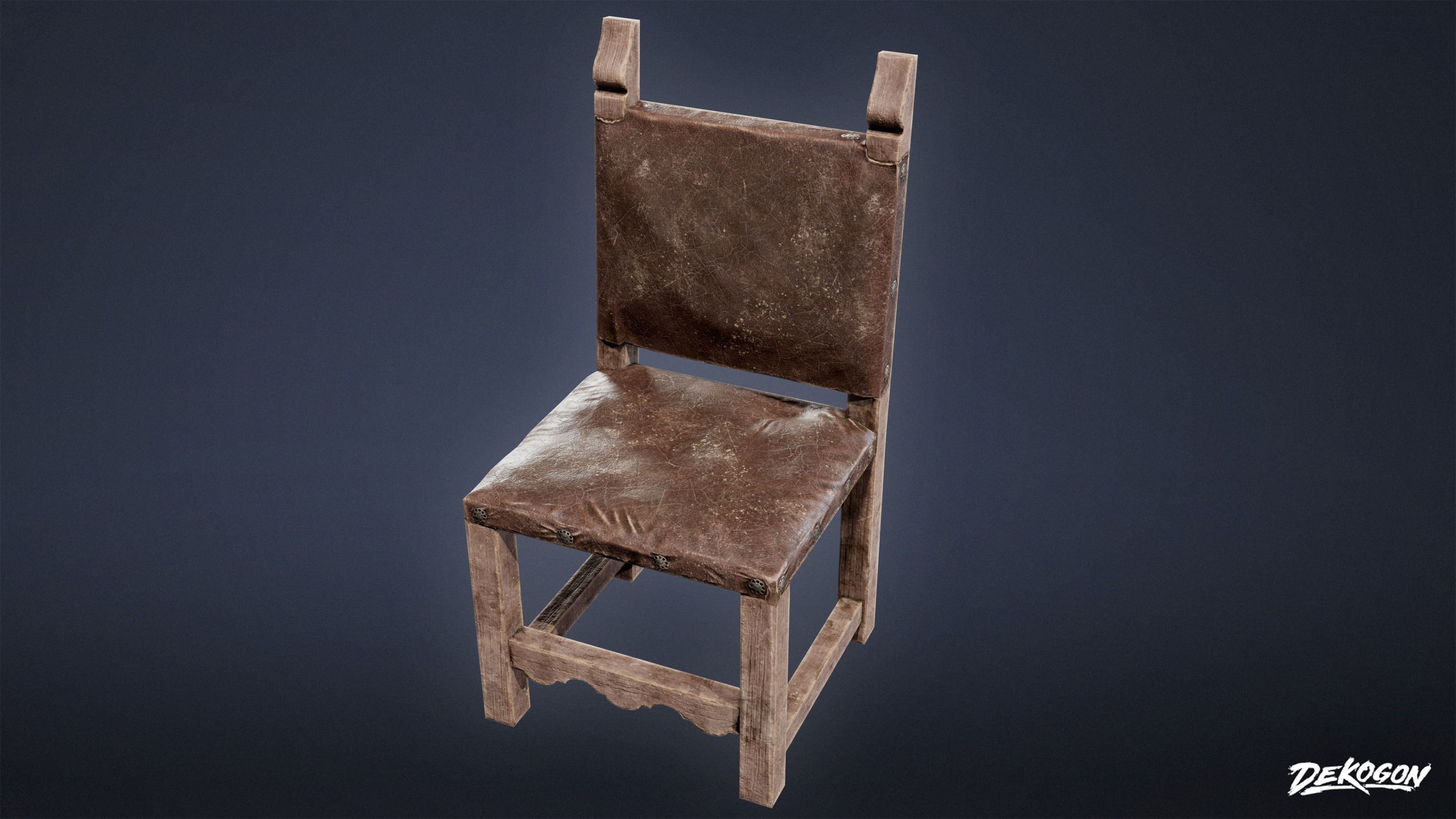 ALCHEMIST WORKSHOP - Chair 01 - LOW POLY Low-poly 3D model_5