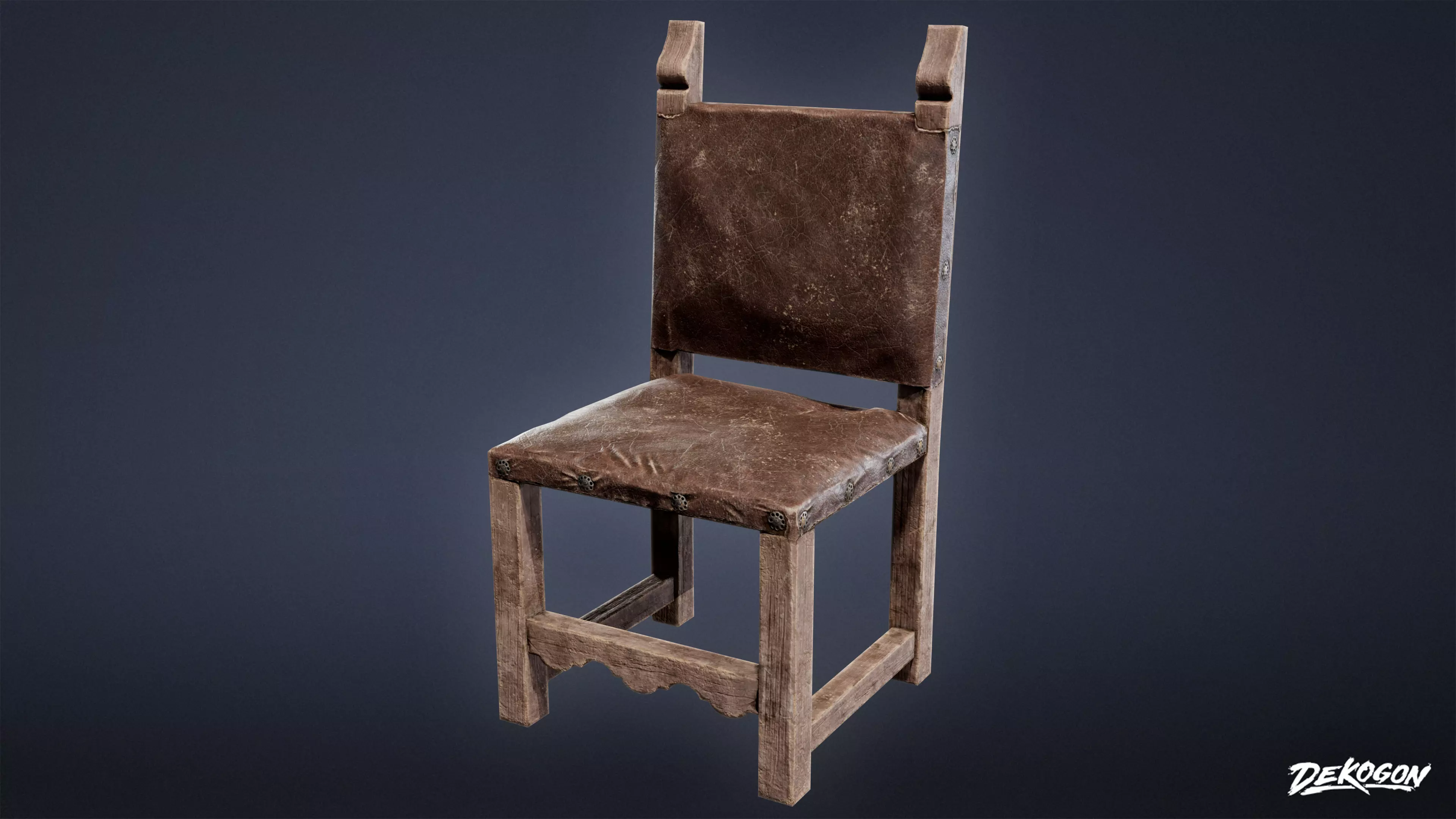 ALCHEMIST WORKSHOP - Chair 01 - LOW POLY Low-poly 3D model_0