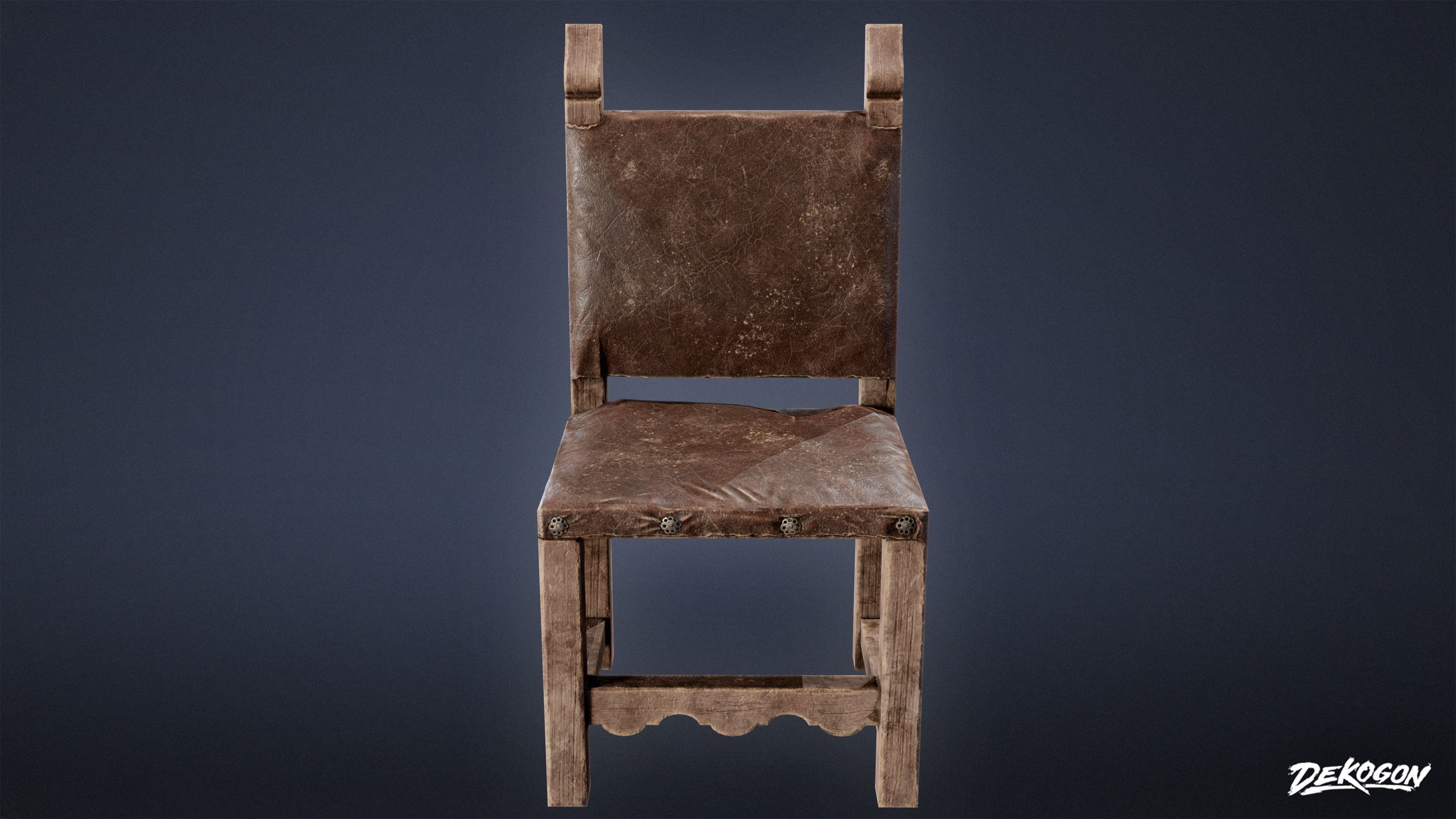 ALCHEMIST WORKSHOP - Chair 01 - LOW POLY Low-poly 3D model_2