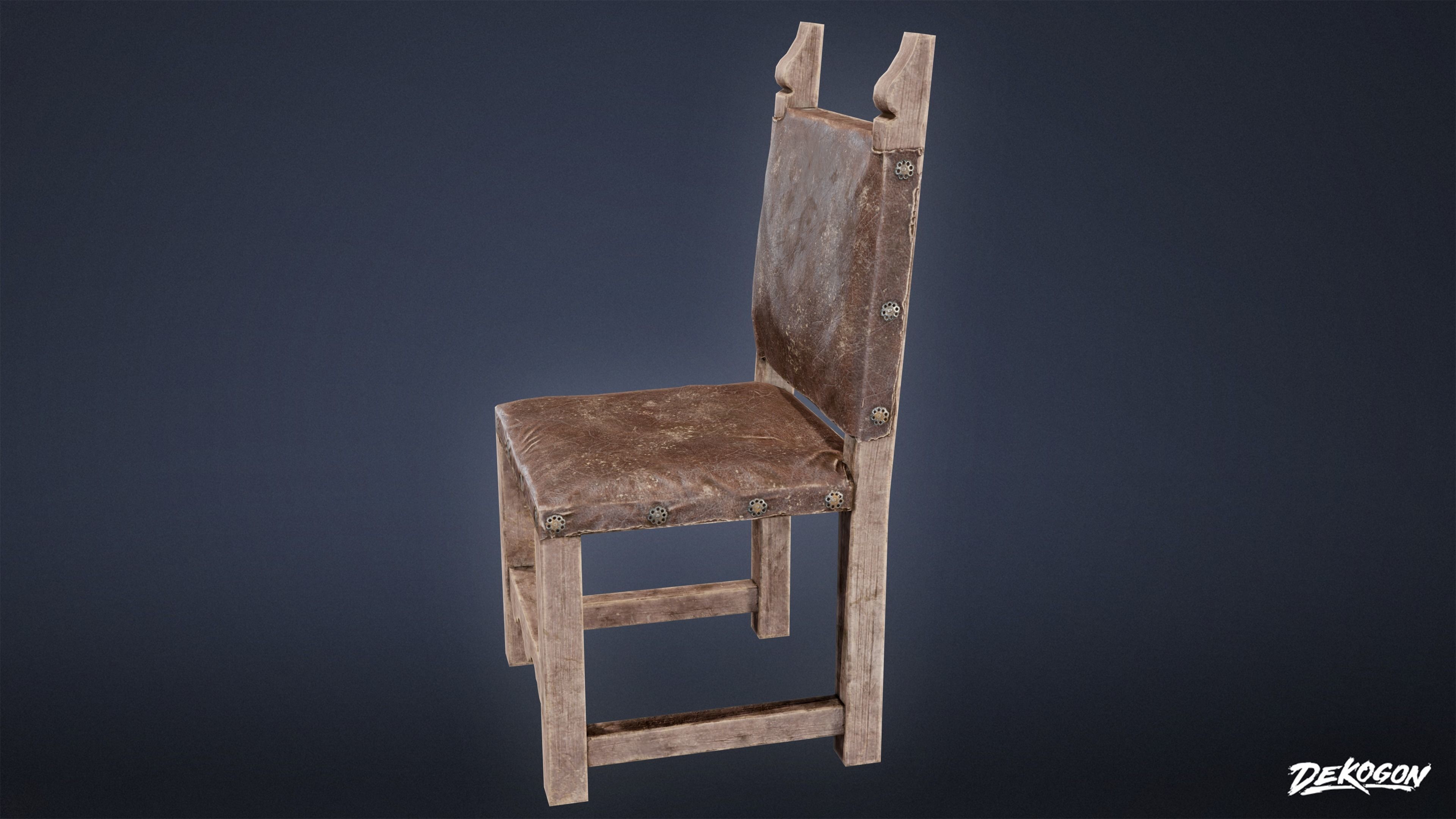 ALCHEMIST WORKSHOP - Chair 01 - LOW POLY Low-poly 3D model_3