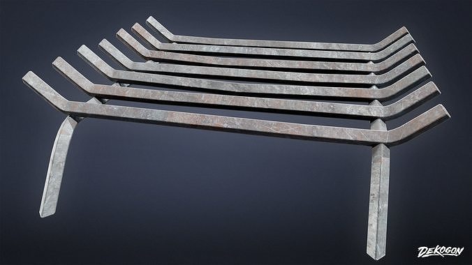 ALCHEMIST WORKSHOP - Fireplace Rack 01 - LOW POLY Low-poly 3D model