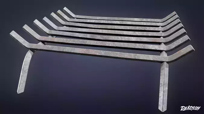 ALCHEMIST WORKSHOP - Fireplace Rack 01 - LOW POLY