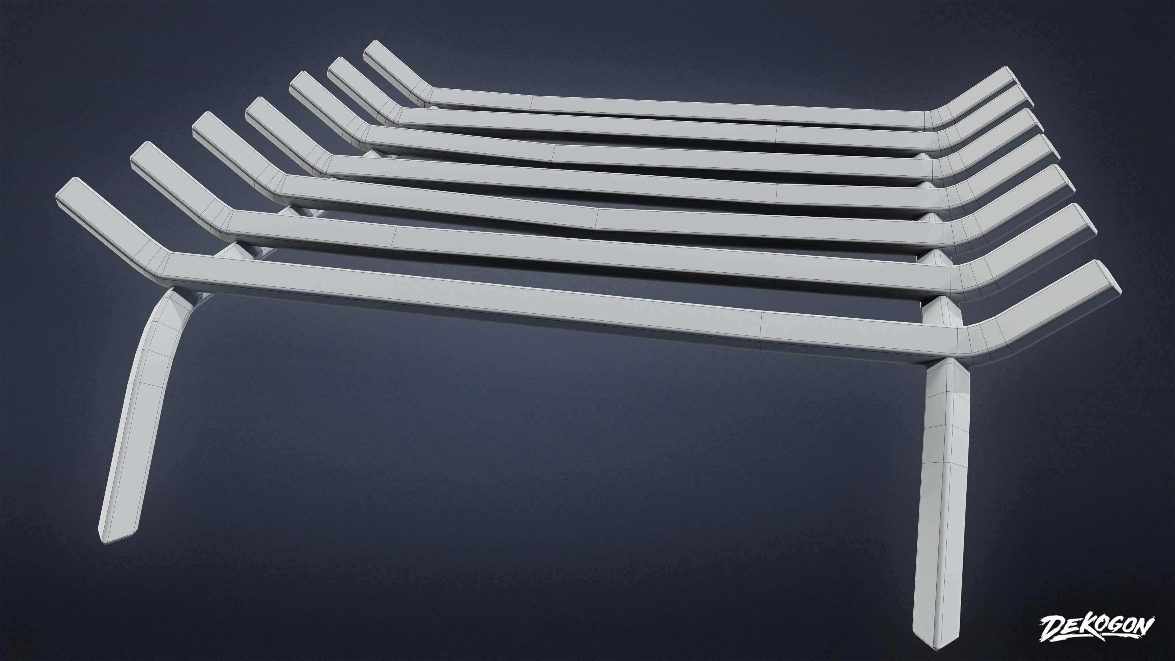 ALCHEMIST WORKSHOP - Fireplace Rack 01 - LOW POLY Low-poly 3D model_1