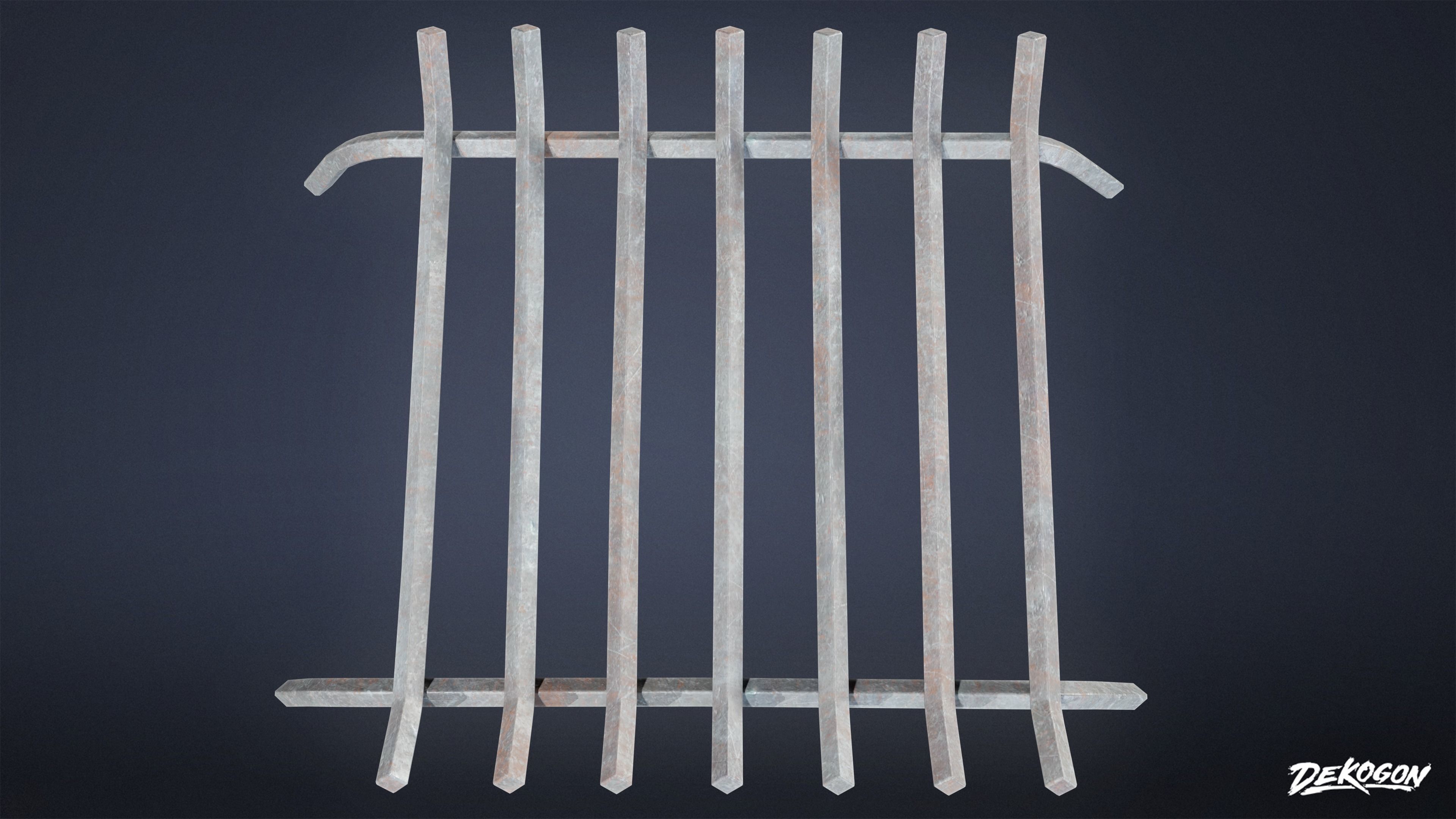 ALCHEMIST WORKSHOP - Fireplace Rack 01 - LOW POLY Low-poly 3D model_5