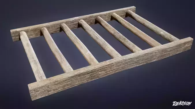 ALCHEMIST WORKSHOP - Hanging Rack Small 01 - LOW POLY