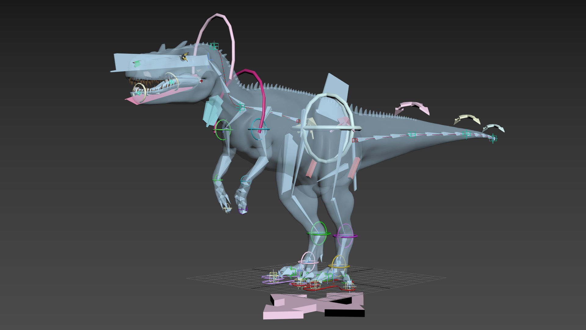 Real Animated Allosaurus - 8K 3D model_23