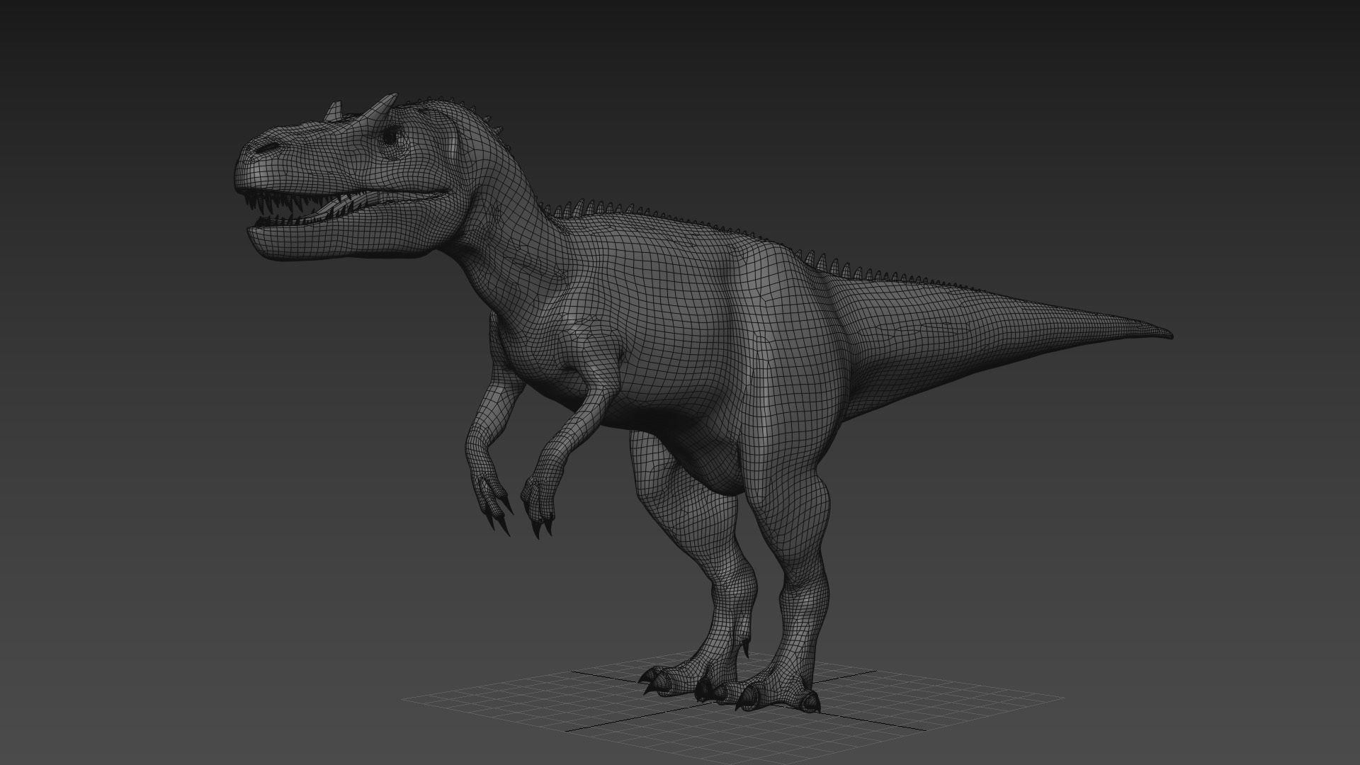 Real Animated Allosaurus - 8K 3D model_22
