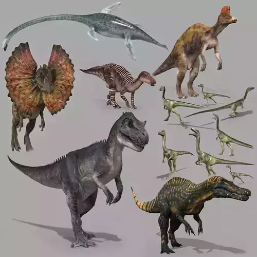 Dino Bonus Pack 8K - fully animated 3D model