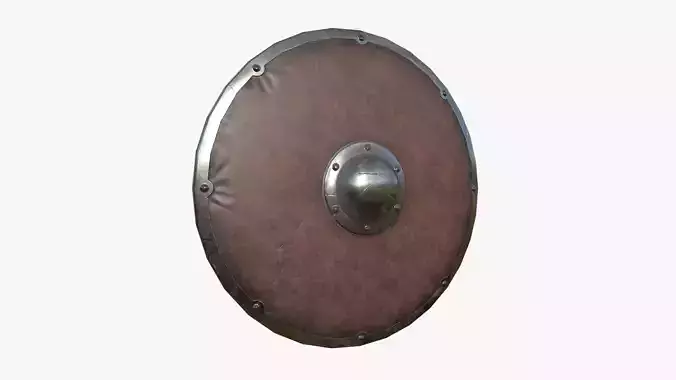 Viking Shield A14 Leather - Character Weapon Design Low-poly 3D model