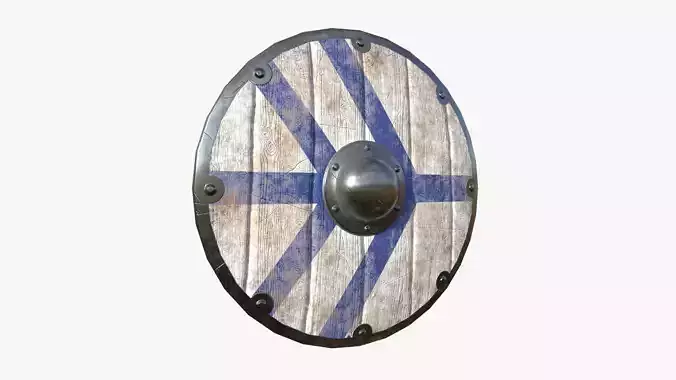 Viking Shield A11 Old Flag - Character Weapon Design Low-poly 3D model