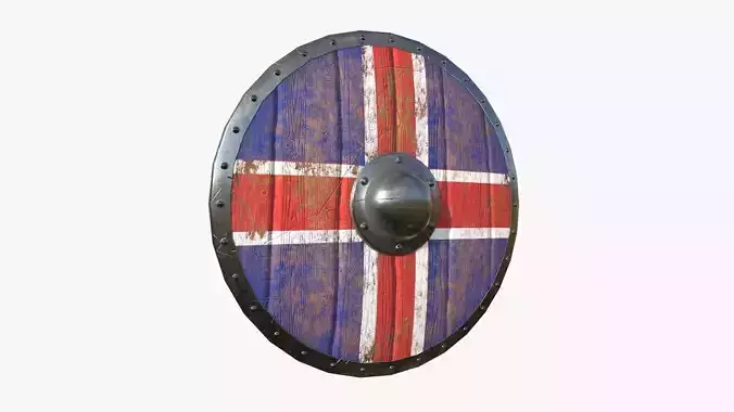 Viking Shield A09 Iceland - Character Weapon Design Low-poly 3D model
