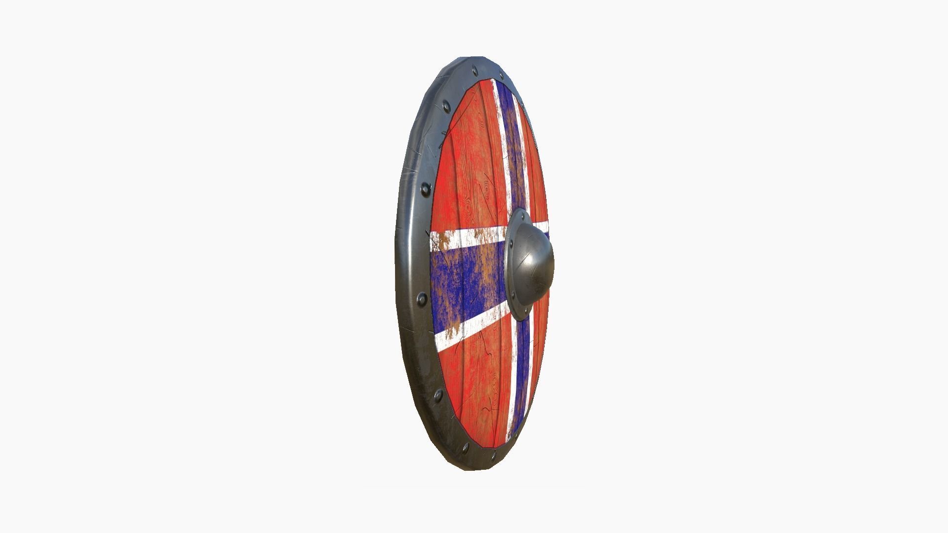 Viking Shield A08 Norway - Character Weapon Design Low-poly 3D model_4