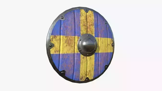 Viking Shield A07 Sweden - Character Weapon Design Low-poly 3D model