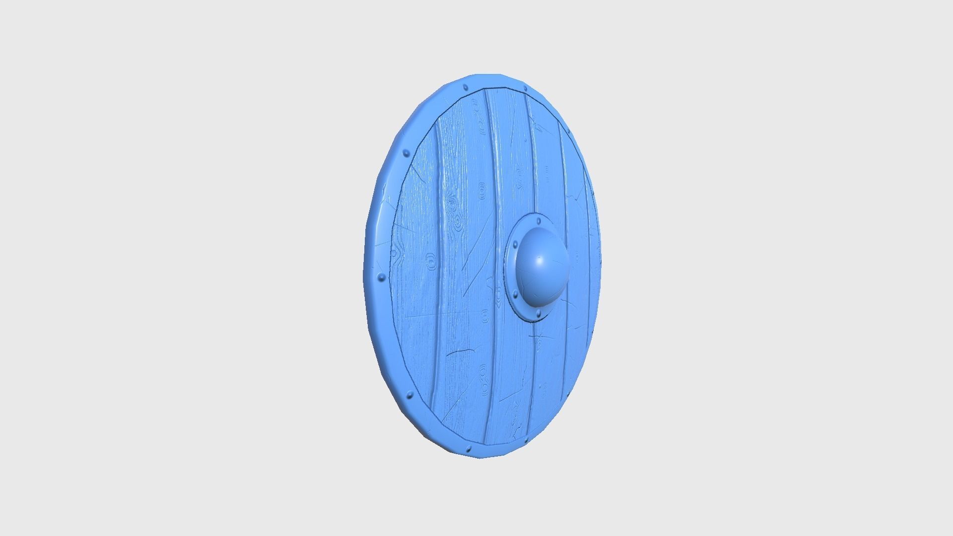 Viking Shield A04 Rust - Character Weapon Design Low-poly 3D model_12