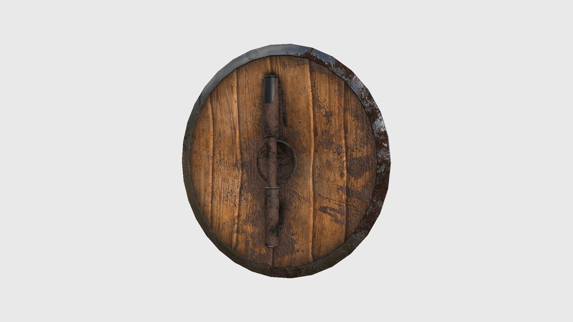 Viking Shield A04 Rust - Character Weapon Design Low-poly 3D model_2