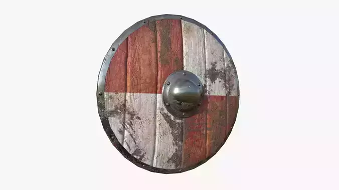 Viking Shield A04 Rust - Character Weapon Design Low-poly 3D model