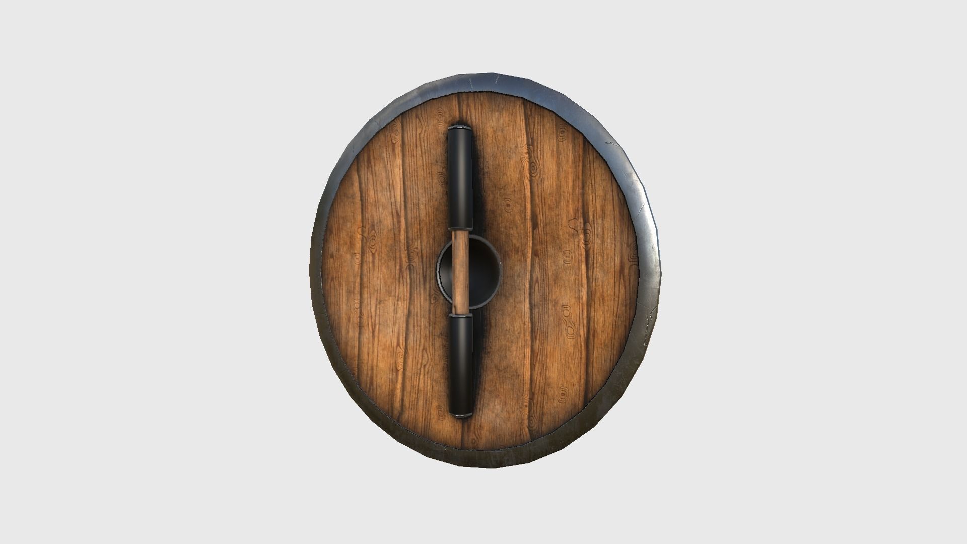 Viking Shield A01 Wooden - Character Weapon Design Low-poly 3D model_2