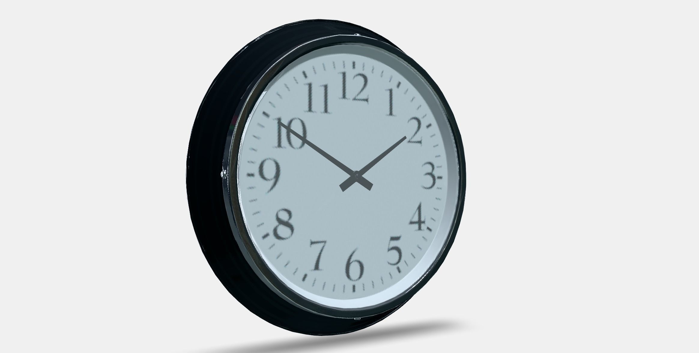 BRAVUR Wall clock Low-poly 3D model_3