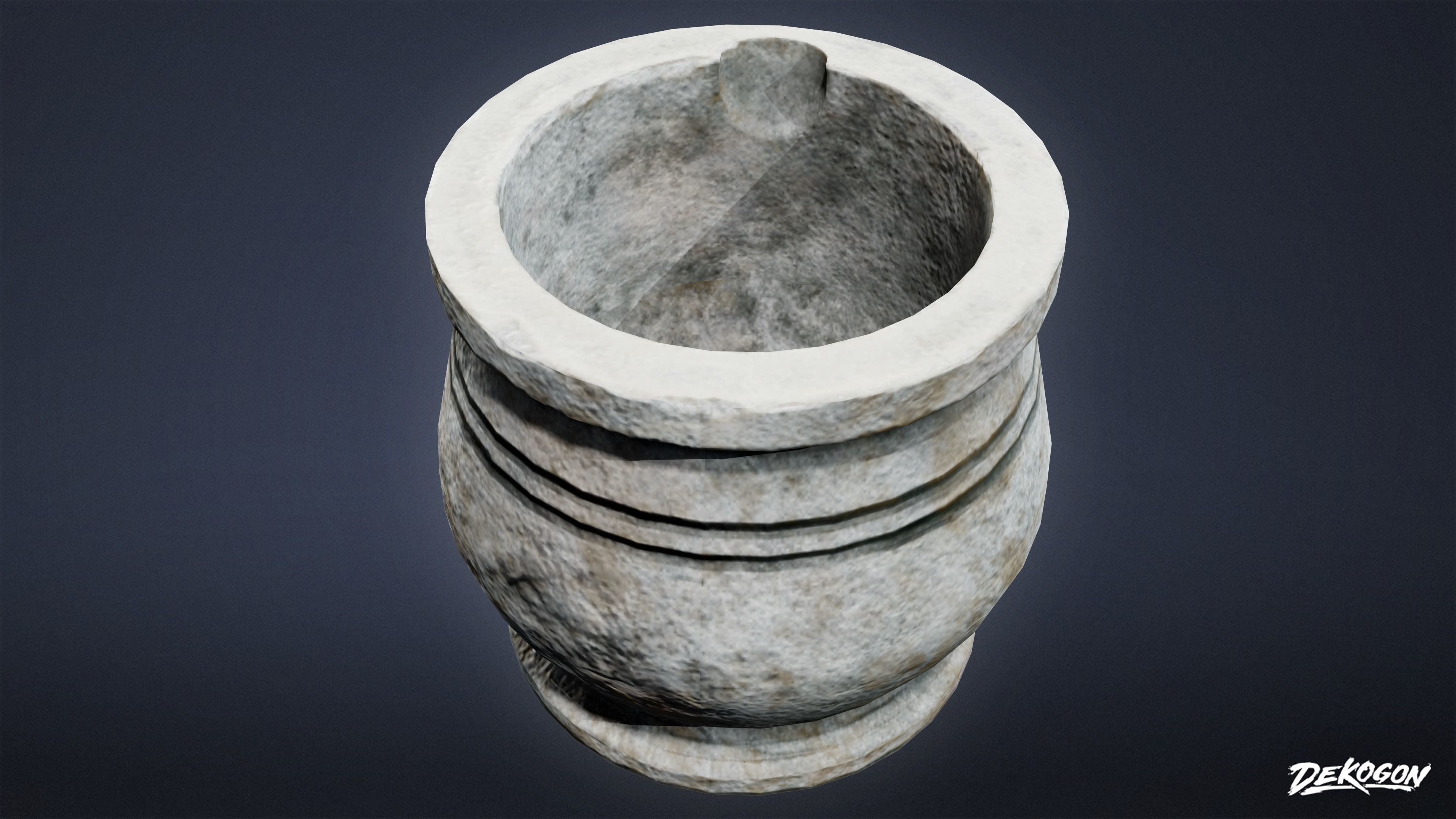 ALCHEMIST WORKSHOP - Mortar 01 - LOW POLY Low-poly 3D model_3