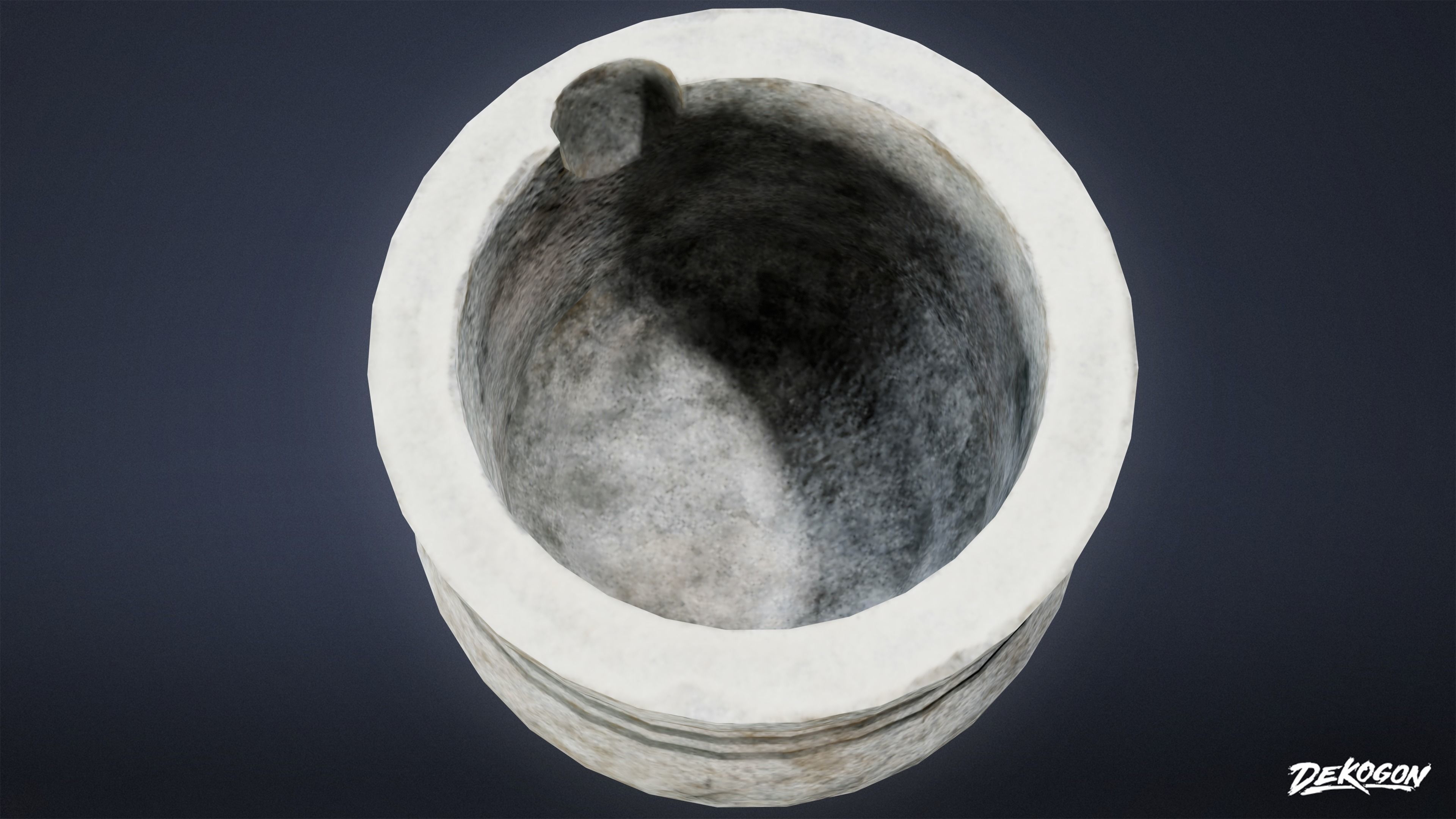 ALCHEMIST WORKSHOP - Mortar 01 - LOW POLY Low-poly 3D model_5