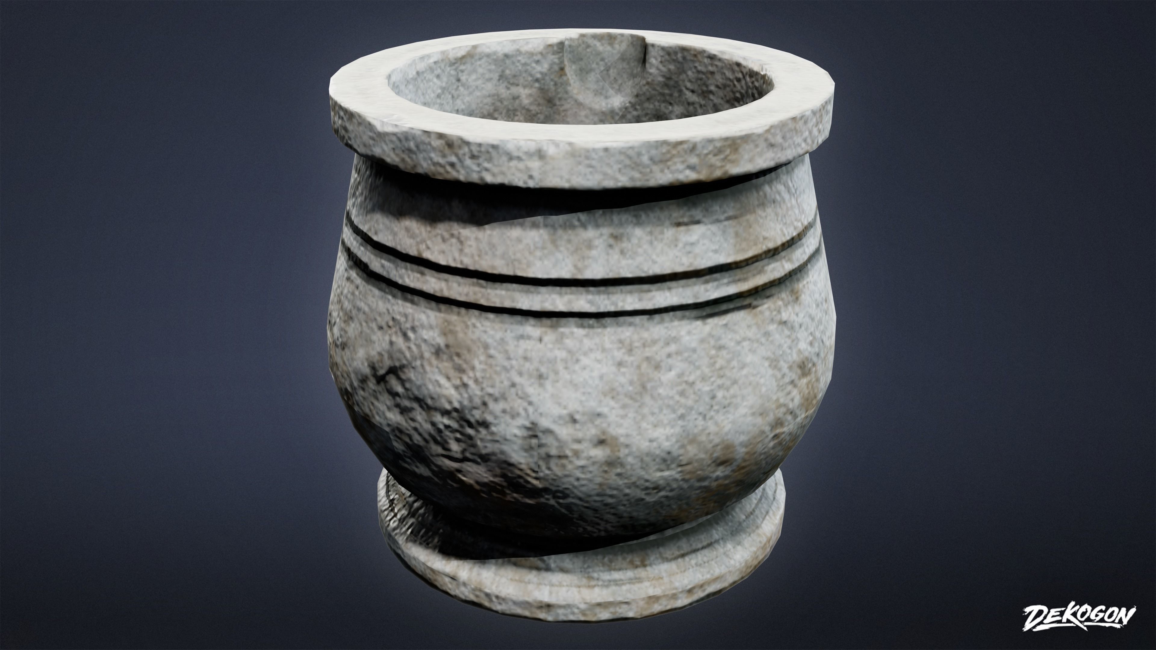 ALCHEMIST WORKSHOP - Mortar 01 - LOW POLY Low-poly 3D model_2