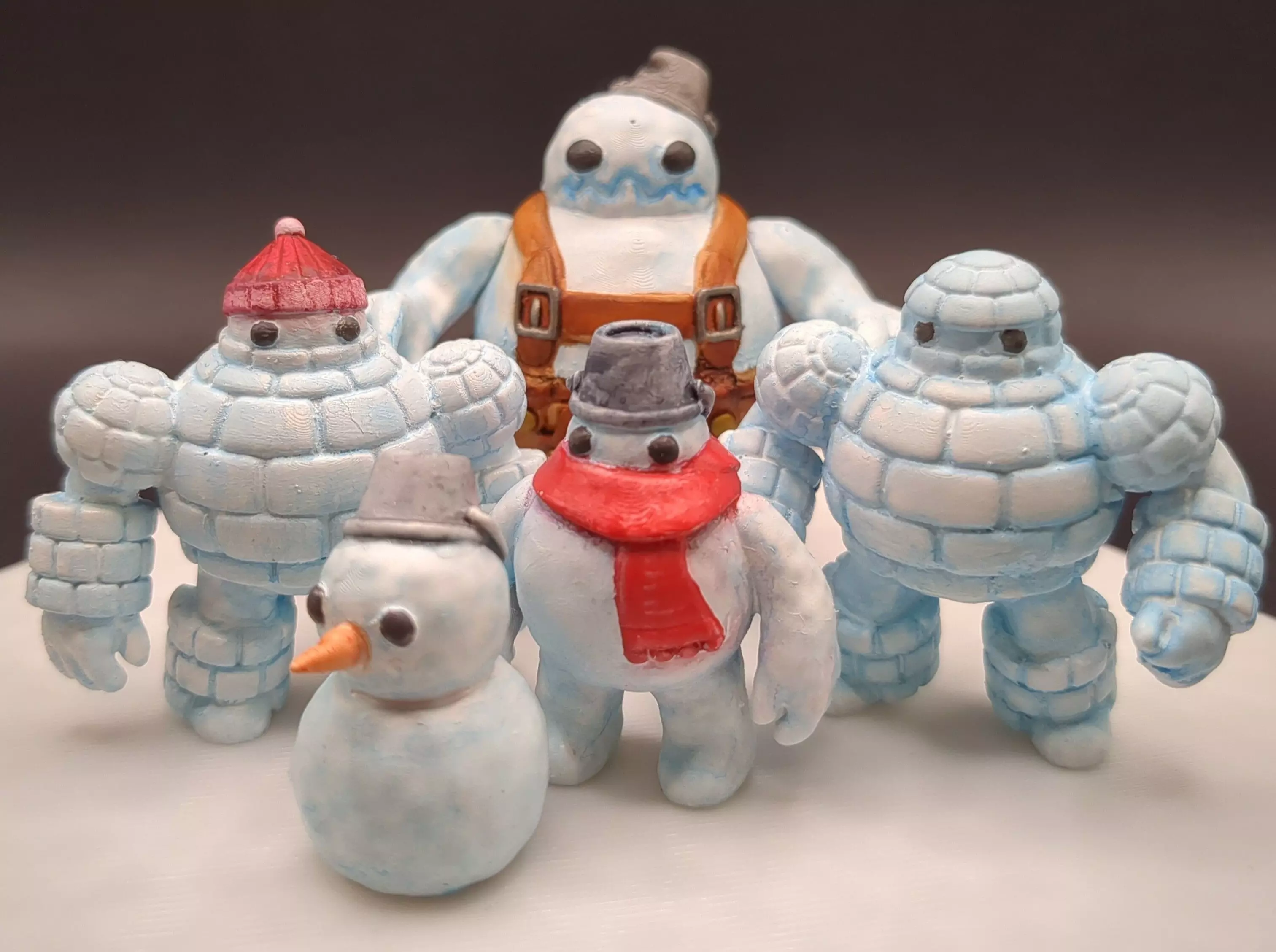 Snow Golem Miniatures Bundle 3D print model_0
