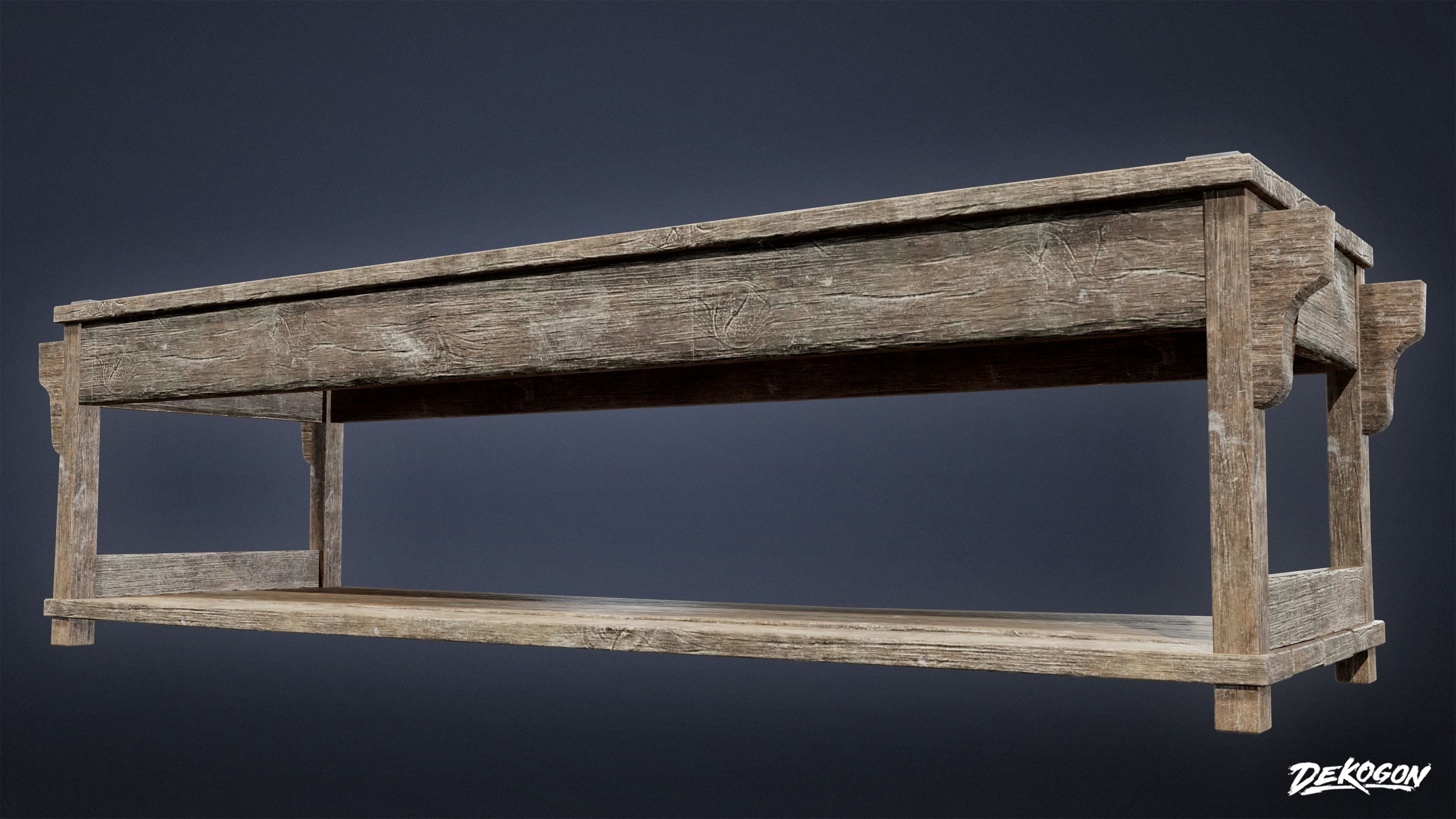 ALCHEMIST WORKSHOP - Table 01 - LOW POLY Low-poly 3D model_6