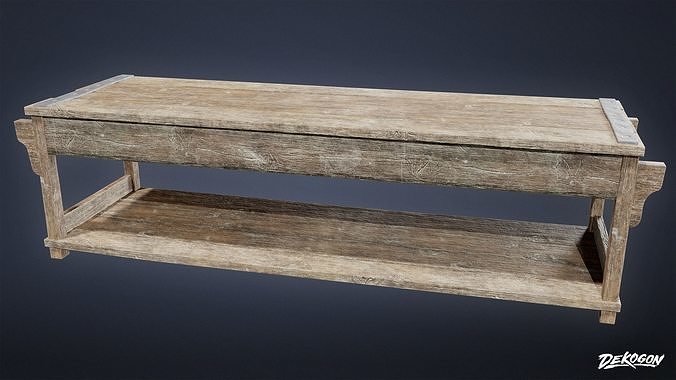 ALCHEMIST WORKSHOP - Table 01 - LOW POLY Low-poly 3D model