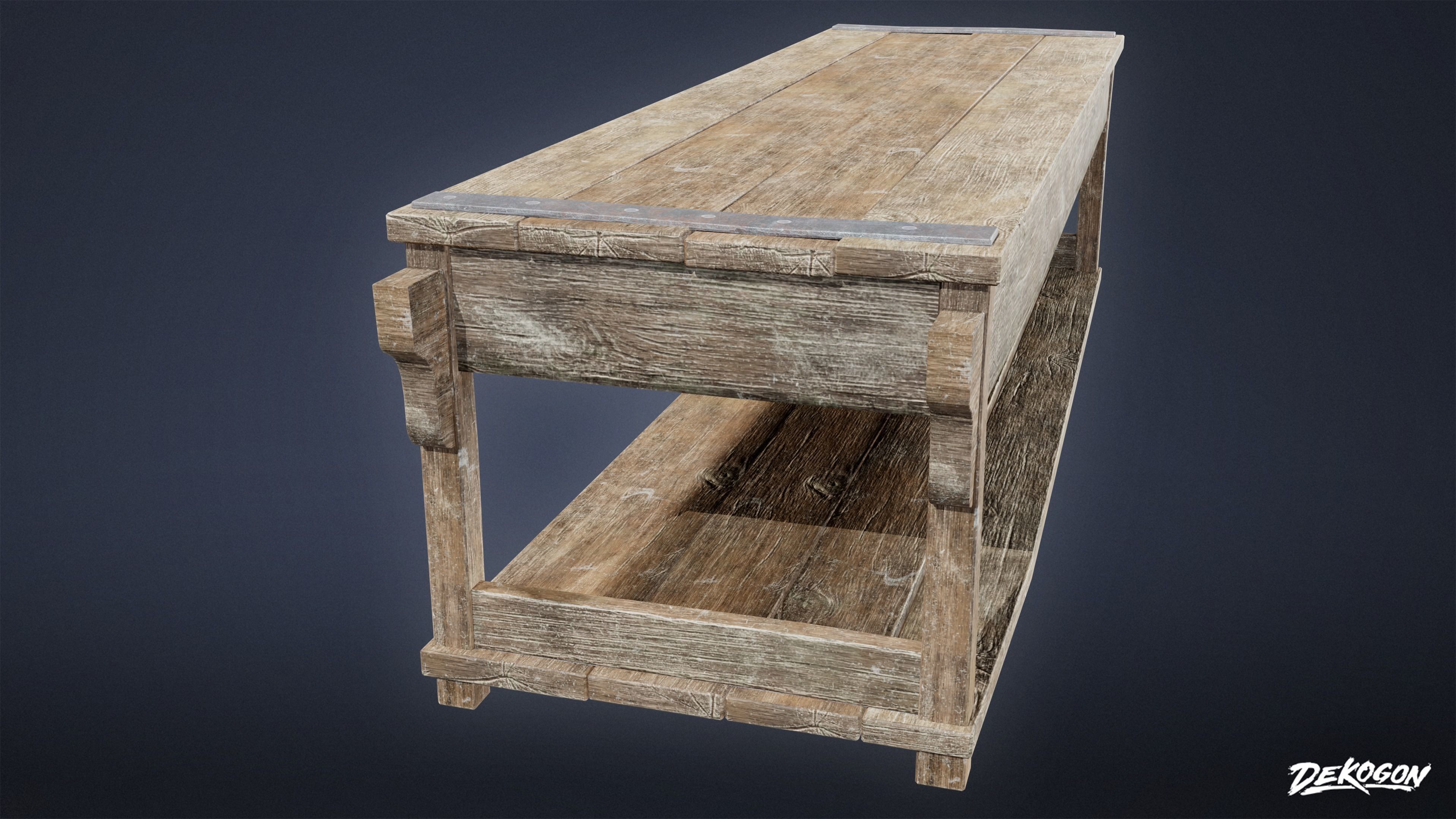 ALCHEMIST WORKSHOP - Table 01 - LOW POLY Low-poly 3D model_3