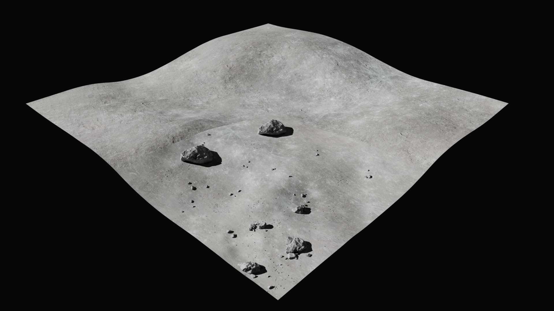 Moon Terrain 3D model_5