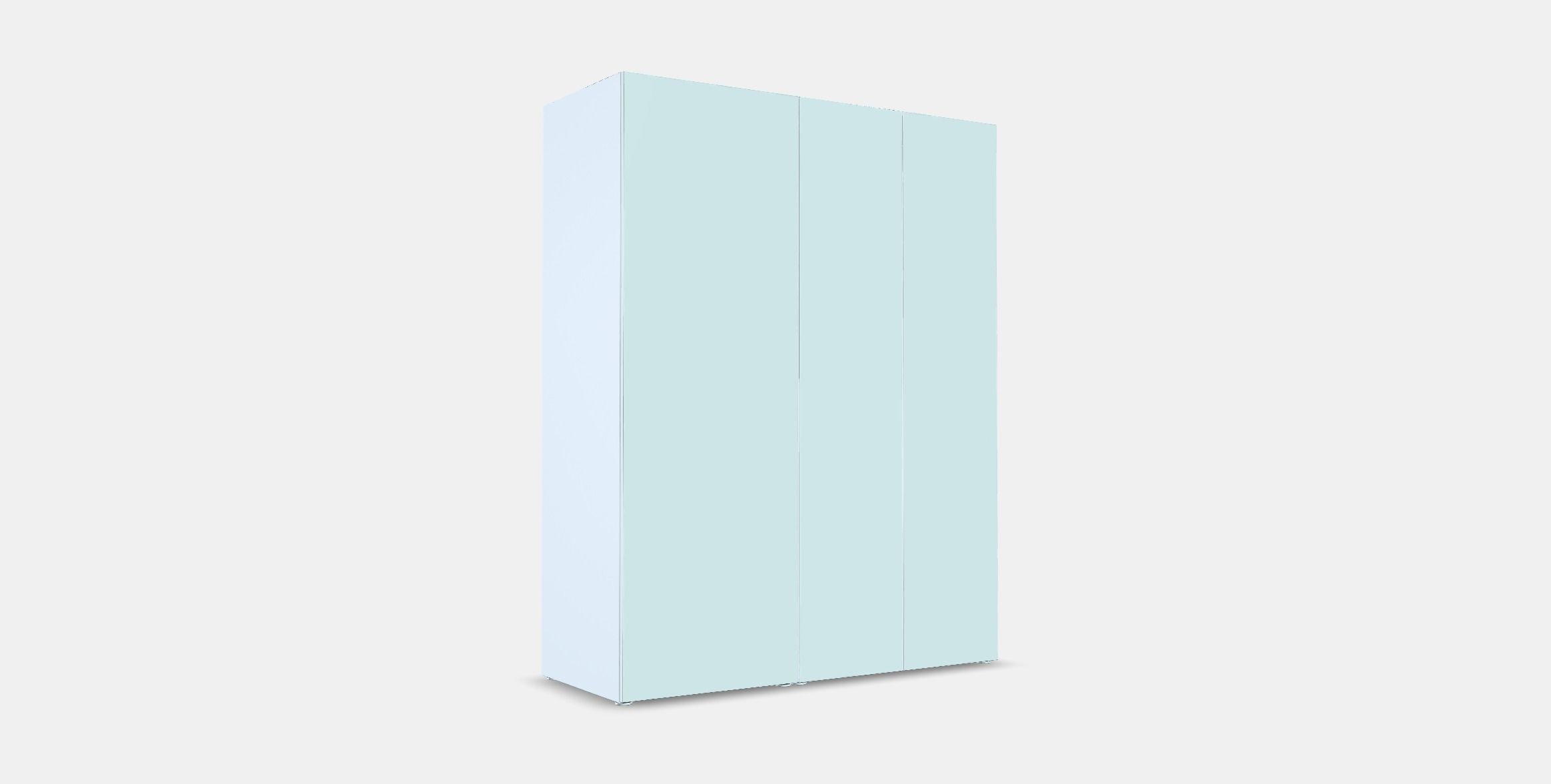 PLATSA Wardrobe with 3 doors Low-poly 3D model_3
