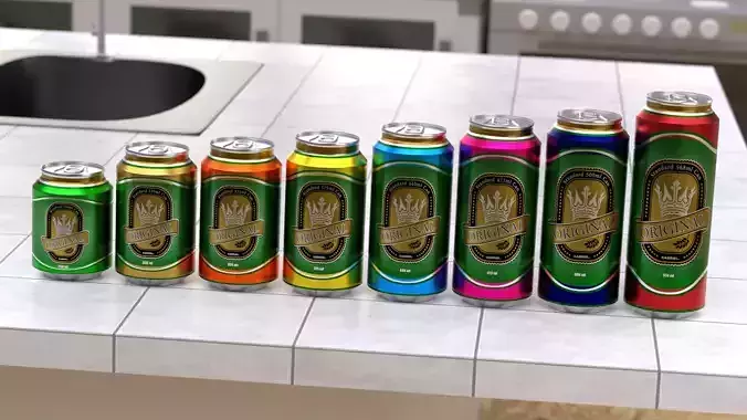 Standard Beverage Cans - Glossy and Matte Materials