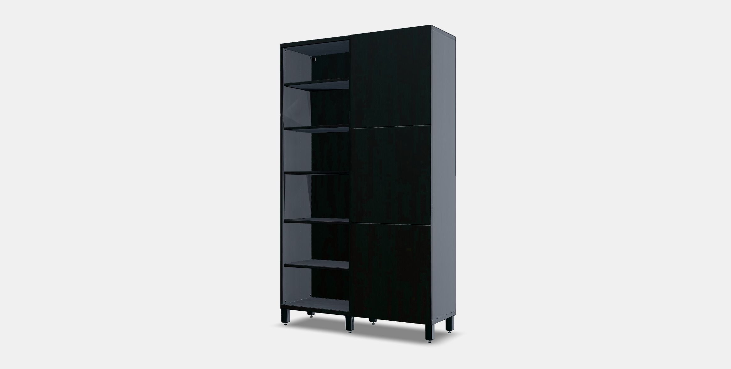 BESTA Storage combination with doors 1 Low-poly 3D model_12