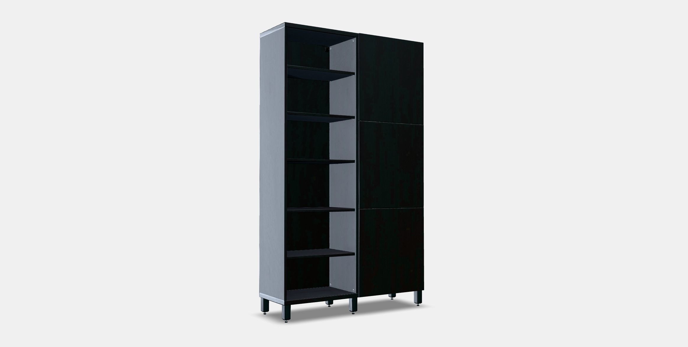 BESTA Storage combination with doors 1 Low-poly 3D model_3