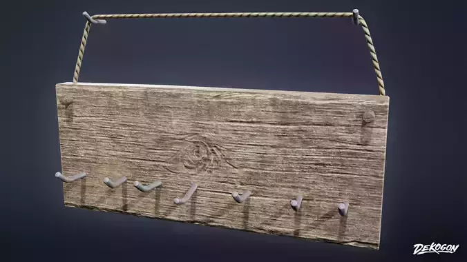 ALCHEMIST WORKSHOP - Wall Rack 01 - LOW POLY