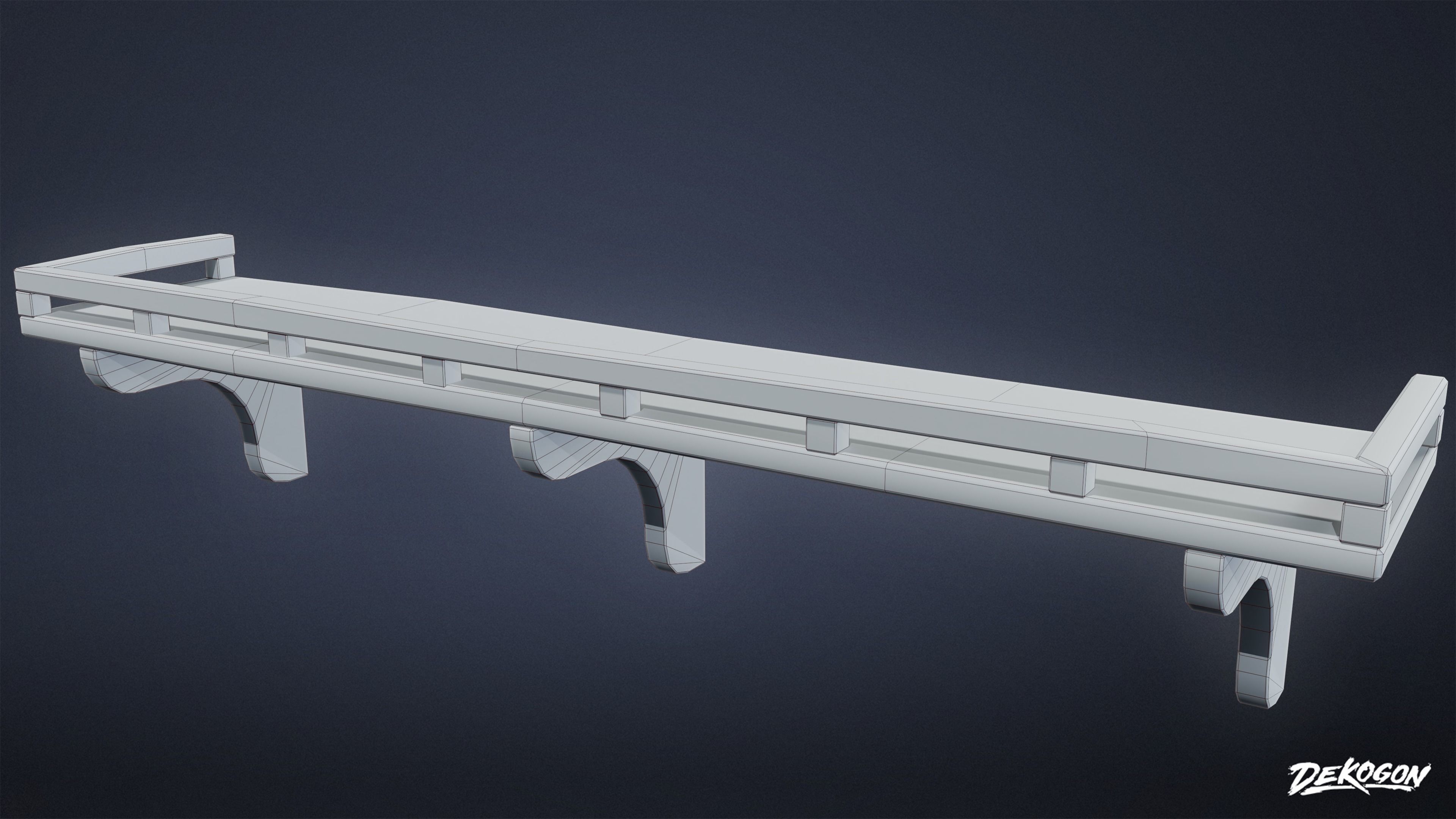 ALCHEMIST WORKSHOP - Wall Shelf 01 - LOW POLY Low-poly 3D model_1