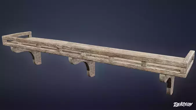 ALCHEMIST WORKSHOP - Wall Shelf 01 - LOW POLY