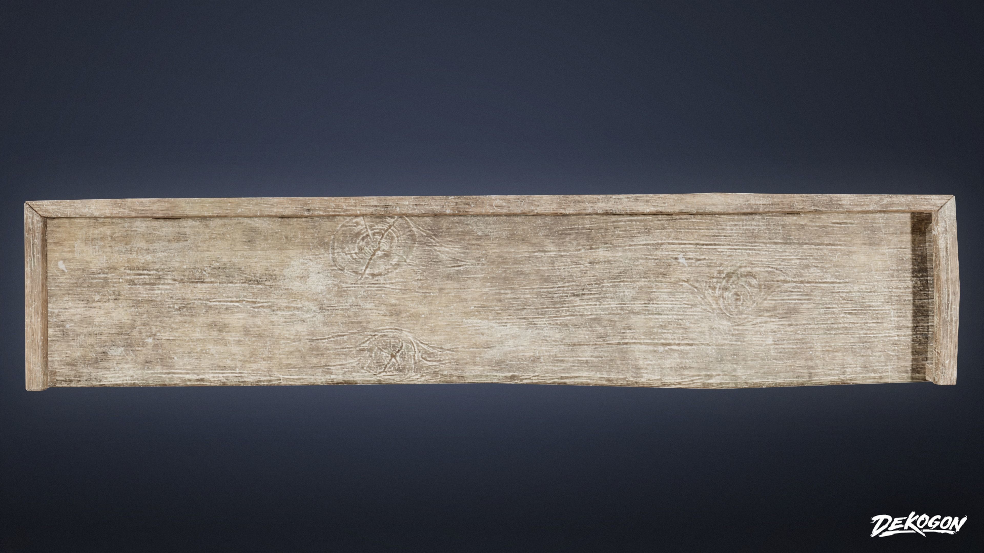 ALCHEMIST WORKSHOP - Wall Shelf 01 - LOW POLY Low-poly 3D model_5