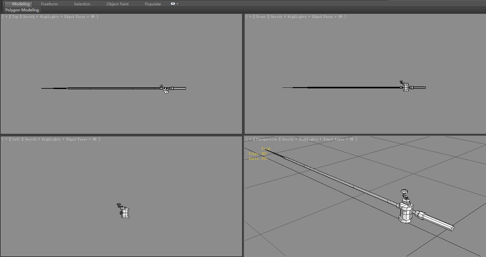 Cartoon fishing rod Low-poly 3D model_5