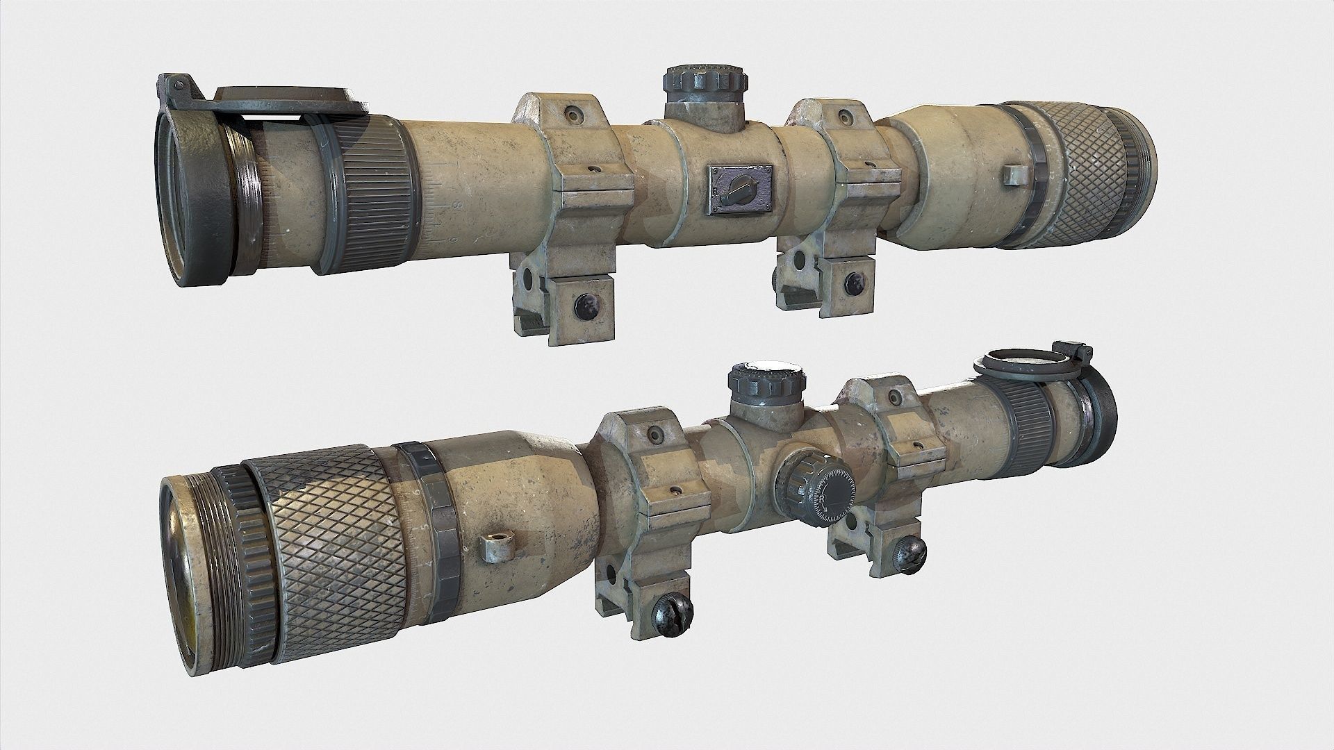 Optical Scope 9 Low-poly 3D model_2