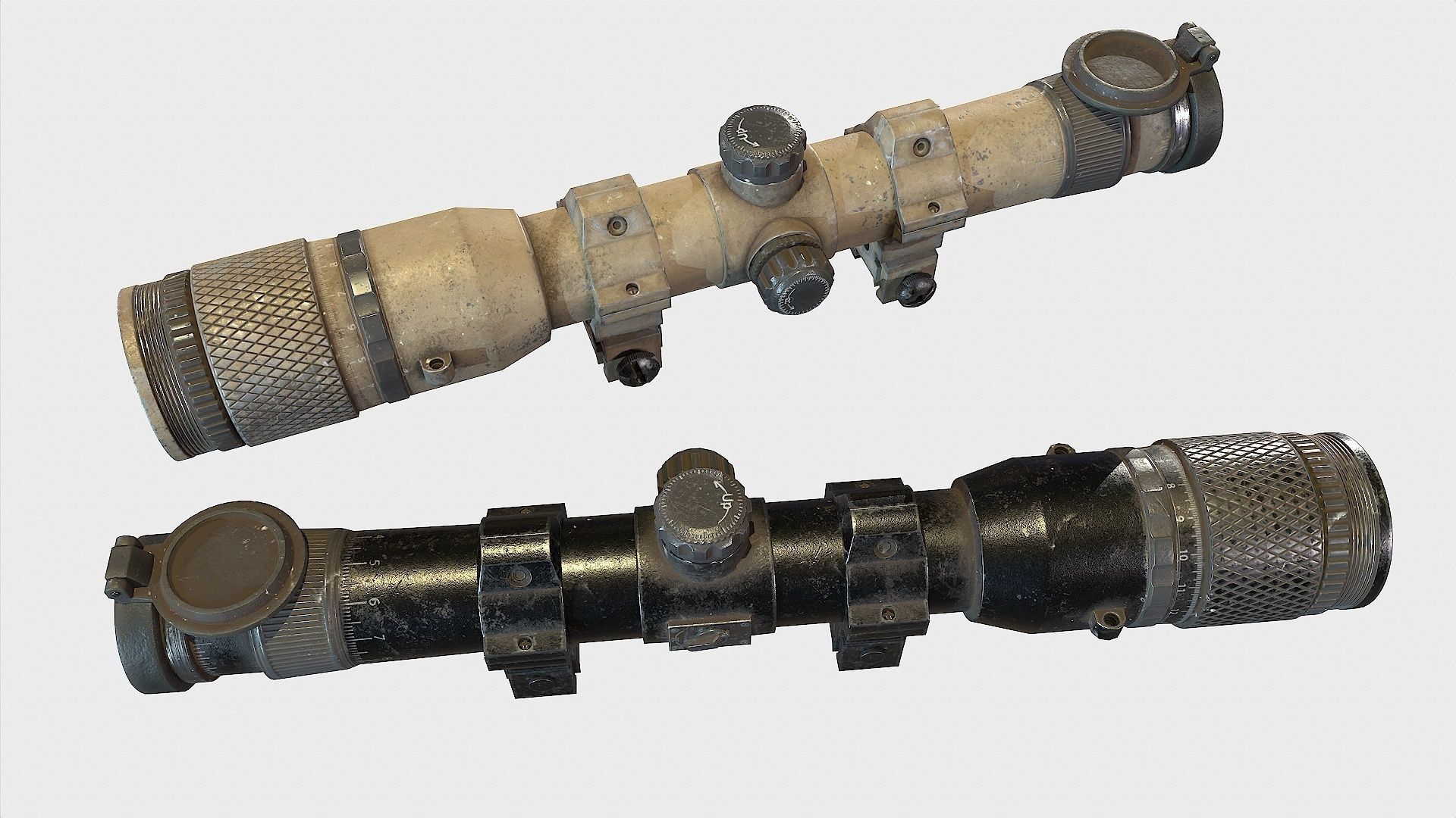 Optical Scope 9 Low-poly 3D model_6