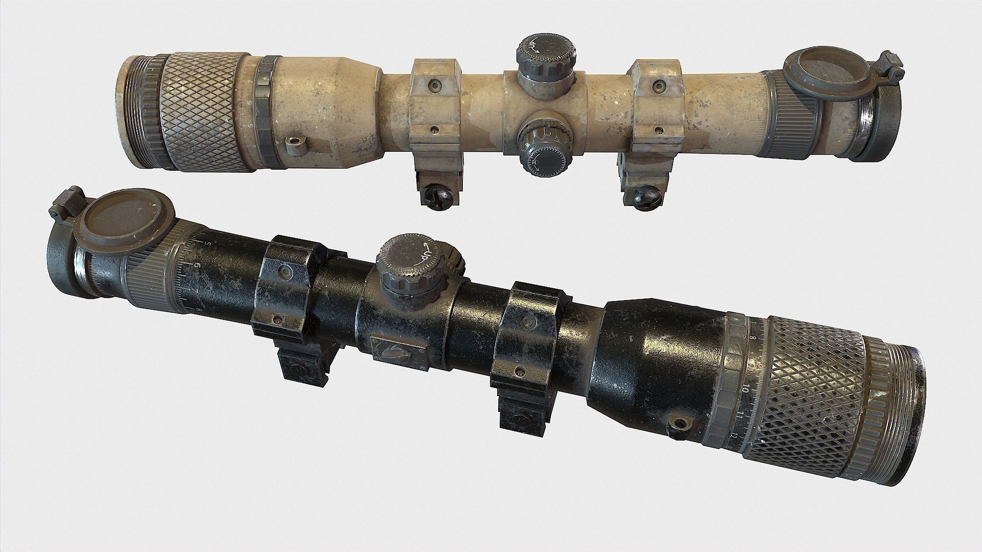 Optical Scope 9 Low-poly 3D model_1
