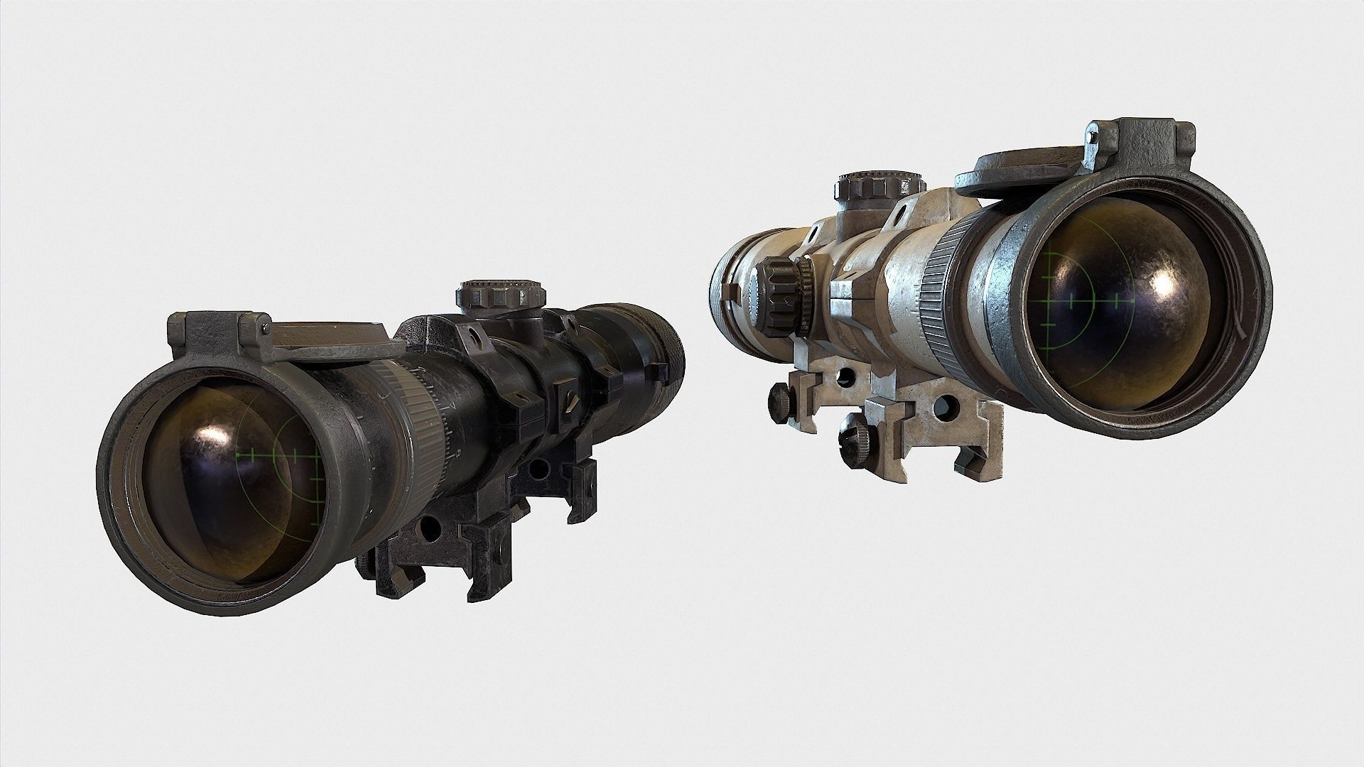 Optical Scope 9 Low-poly 3D model_5