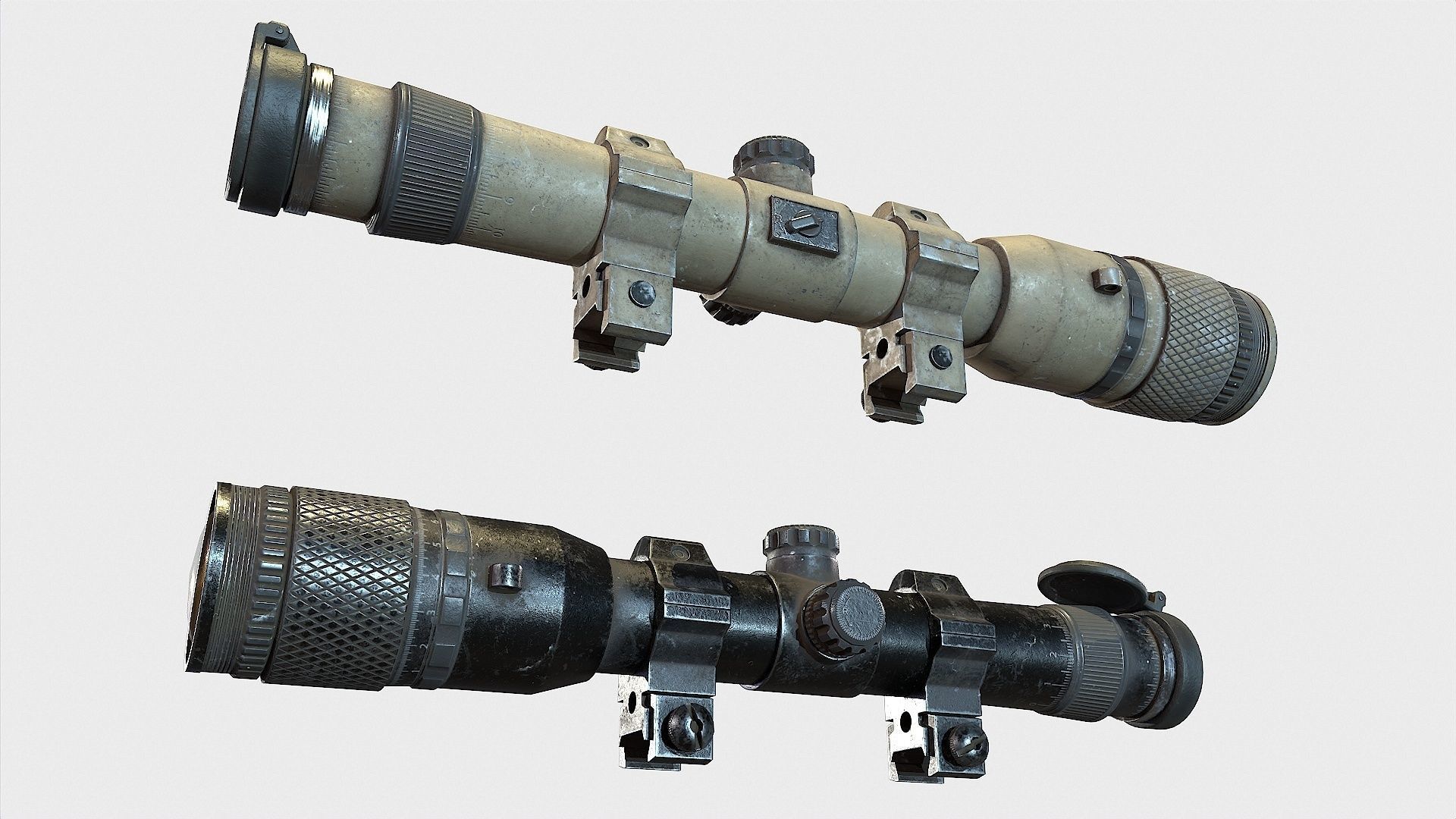 Optical Scope 9 Low-poly 3D model_3