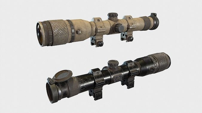 Optical Scope 9 Low-poly 3D model