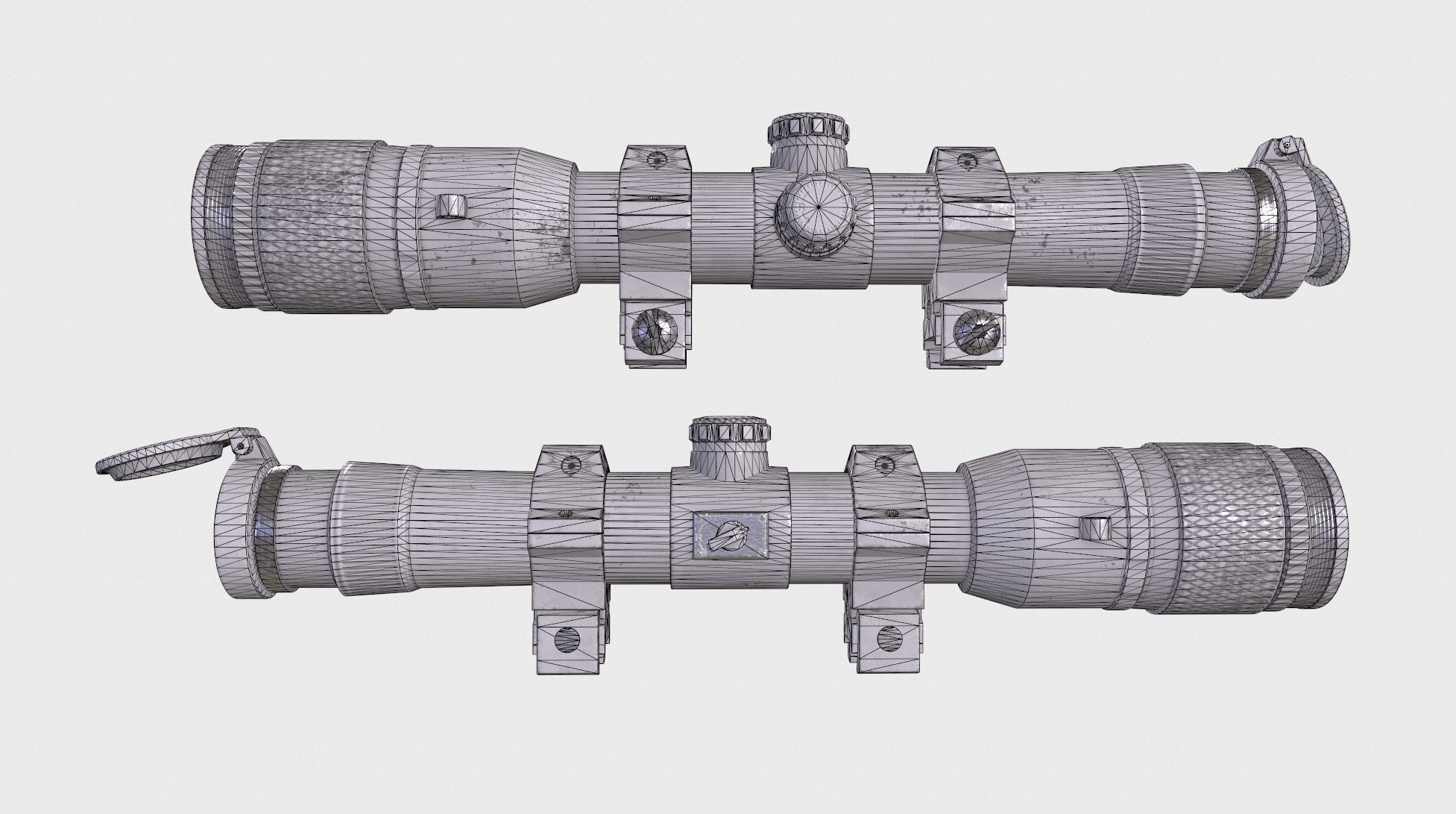 Optical Scope 9 Low-poly 3D model_8