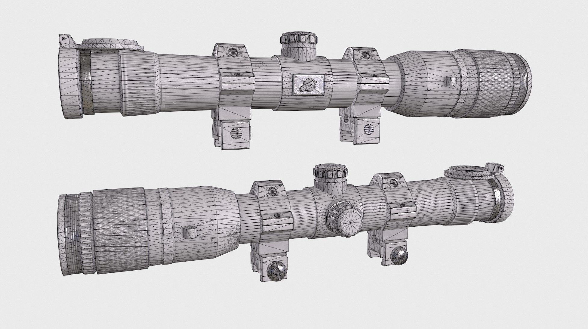 Optical Scope 9 Low-poly 3D model_7